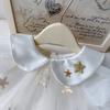 Summer Girls Princess Dress With Puff Sleeves Star Sequins Tulle Skirt Cute Party Gown For Kids