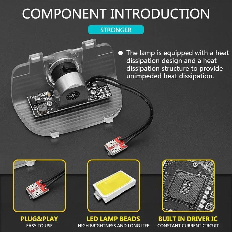 2Pcs Car LED logo Door Ghost Shadow Projector Welcome Light 3D Laser Lamp for Honda Accord 10th 7th 8th 9th 2003-2020 2021 2022 ajc256