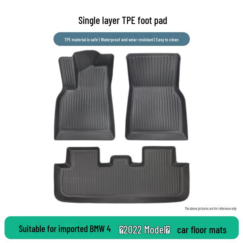 BMW i4 2022 Custom Waterproof TPE Car Floor Mats - Durable and In Stock