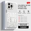 Hip-hop Swag logo lifestyle moda Custodia per Telefono Per lMDColor Guscio Argento Per lPhone 17 16 e 15 14 13 12 11 Pro Max Plus