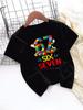 Kids Black SIX SEVEN 67 Building Block Graphic TShirt Soft Cotton Game Wear for Boys  Girlsdf0157