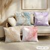 M-Marble Cushion Cover Soft Short Plush Pillow Cover Smooth Cozy Texture Aesthetic Cushion Case Home Decor