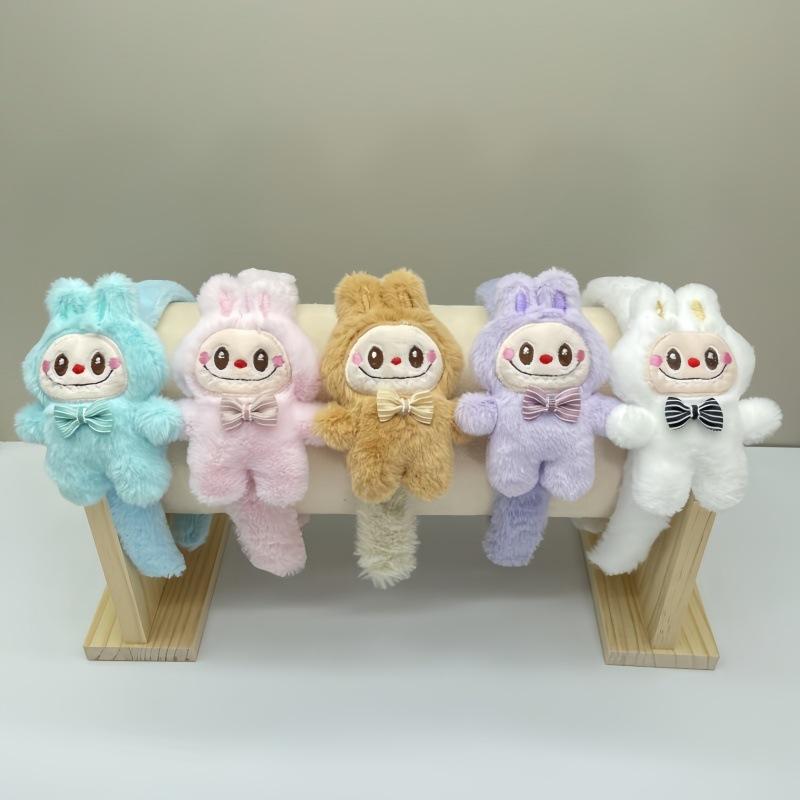 1pc 3D Plush Headband Labubu Plush Wash Face Headband High Headed Artifact