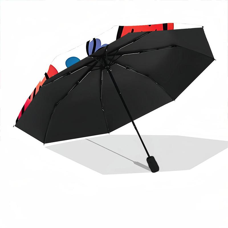 1pc Heart Colors Automatic Open/close Umbrella, 8-Rib sturdy structure, Auto Folding/Opening, Portable Travel Umbrella for Women,098