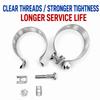 Stainless Steel Pipe Connection Hoop 40-76mm Steel Pipe Clamp Strong Hose Clamp