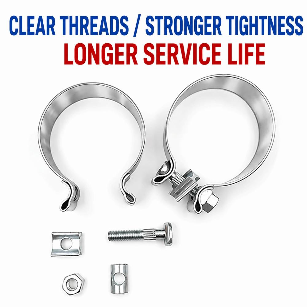 Stainless Steel Pipe Connection Hoop 40-76mm Steel Pipe Clamp Strong Hose Clamp