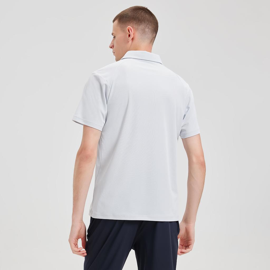 Under Armour Solid Color Logo Casual Sports Breathable Quick-Dry Short Sleeve Polo Shirt Unisex Polo Shirts Light-Gray 25500504-009