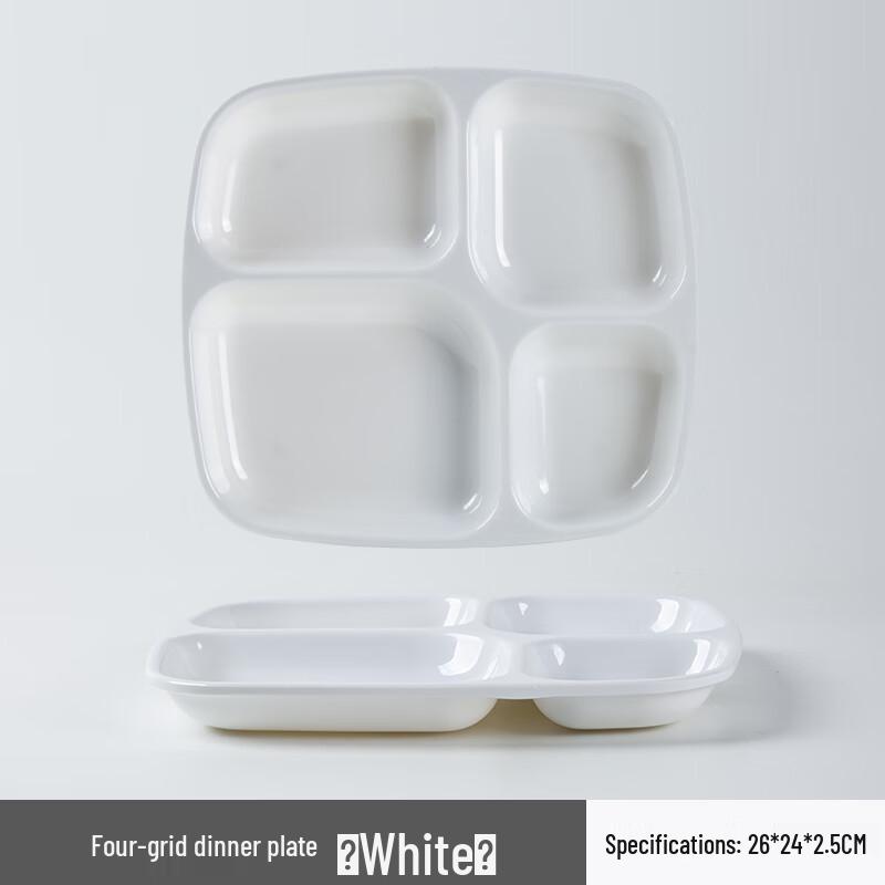 Rectangular Melamine Divided Meal Tray