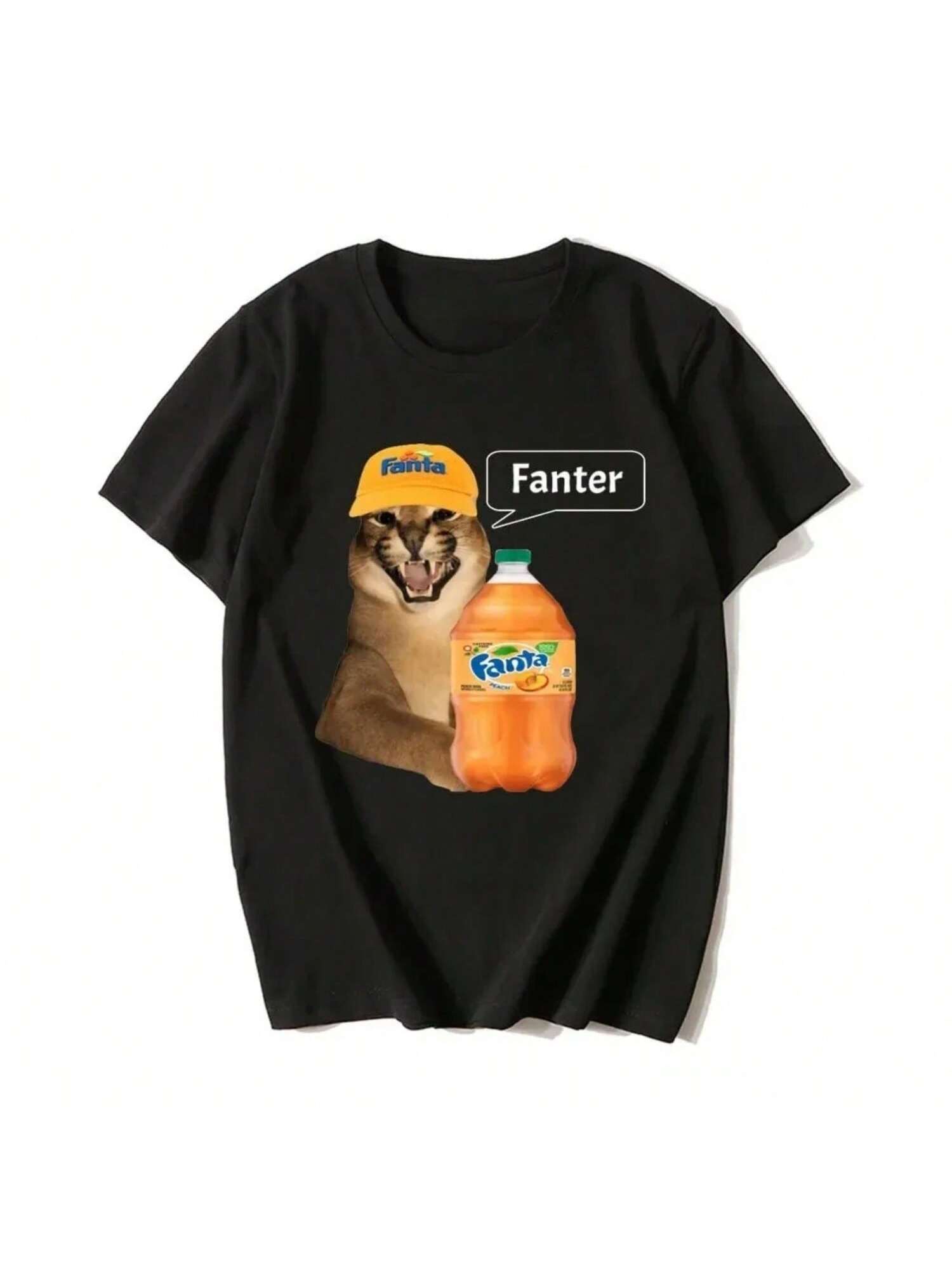Demotivational Big Floppa Cat Meme Fanter T-Shirt Women s Fun Short Sleeve T-Shirt Cartoon T-Shirt Y2k Clothes Fashion Vintage S разноцветный