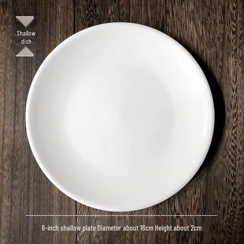 Pure White Ceramic Dinner Plates