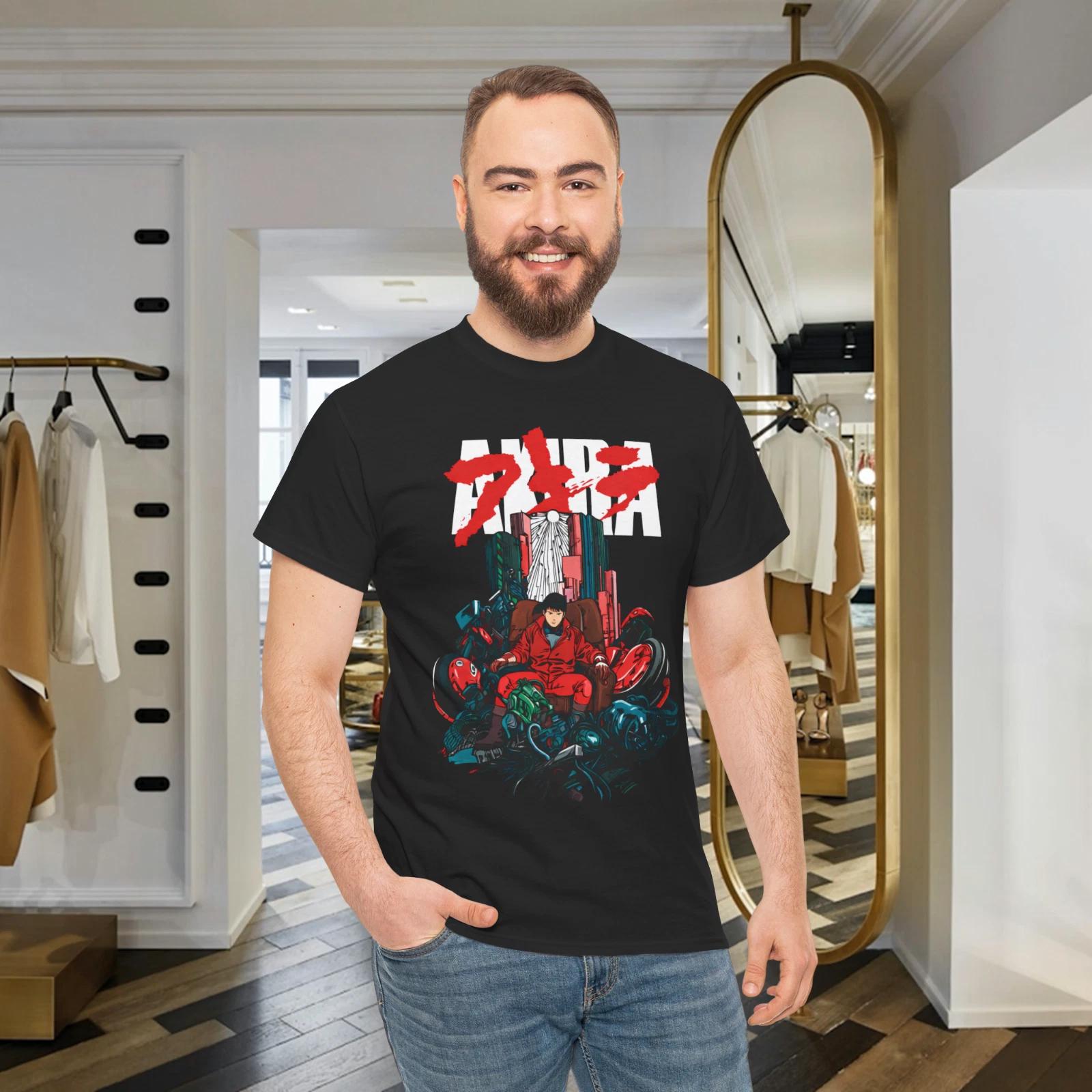 Neo Tokyo Anime Cyberpunk Graphic T-Shirt Red Jacket Sci-Fi Art Tee M