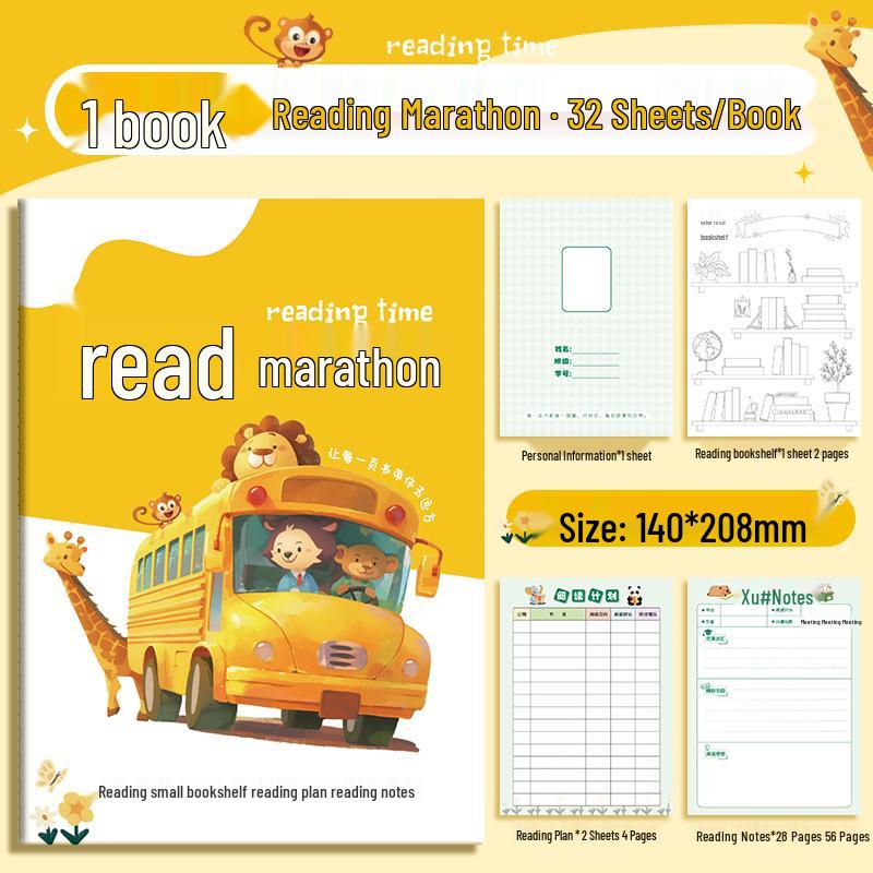 B5 Reading Marathon: Daily Notes & Excerpts for Primary Students