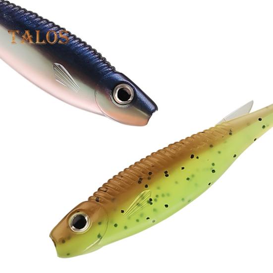 3Pcs 7.5CM/2.6G Soft Fishing Lure with Glitter Paddle Tail Realistic Bionic Colorful Silicone Artificial Bait Freshwater Saltwater Fishing