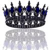 Baroque Round Crown Headwear  European Style Bride's Wedding Dress Birthday and Coming of Age Gift Round Alloy Crown Hair Accessory