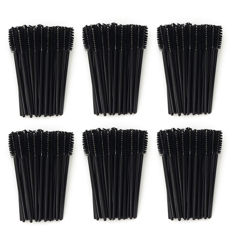 ANNAFRIS 1Pack 50Pcs Disposable Eyelash Brush Soft Head Crystal Eyebrow Brush Lash Extension Brush Mascara Wand Makeup Tool