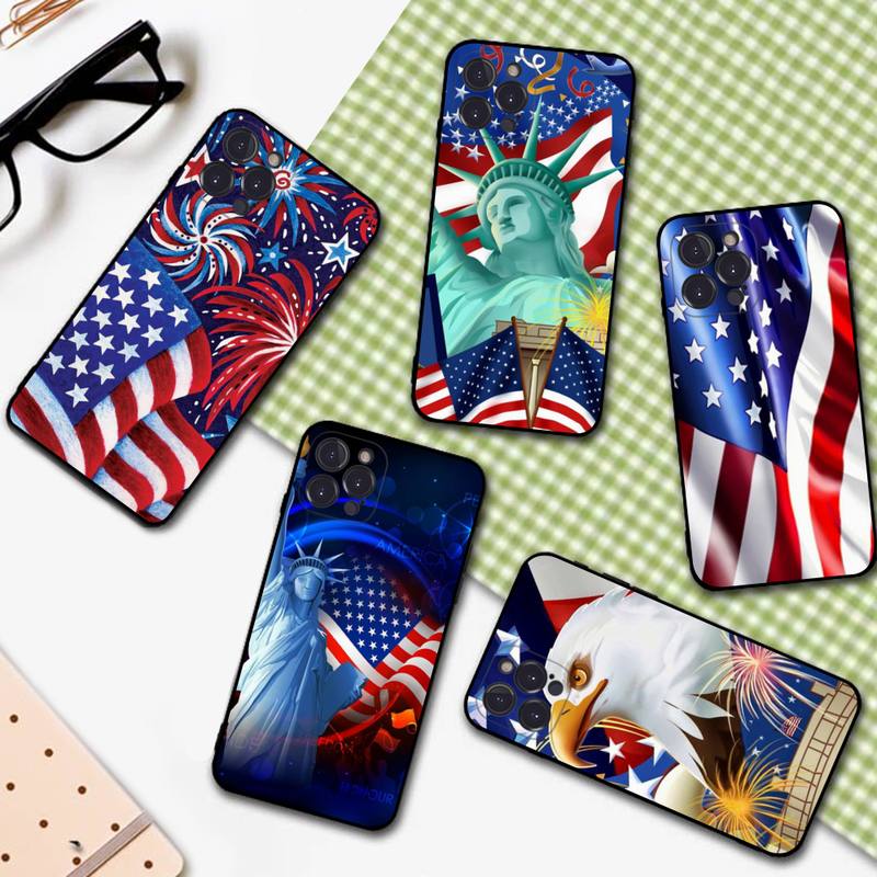 

Чехол YNDFCNB America USA Flag Статуя Свободы для телефона iPhone 6 7 8 Plus 11 12 13 14 Pro SE 2020 MAX Mini X XS XR Back Funda