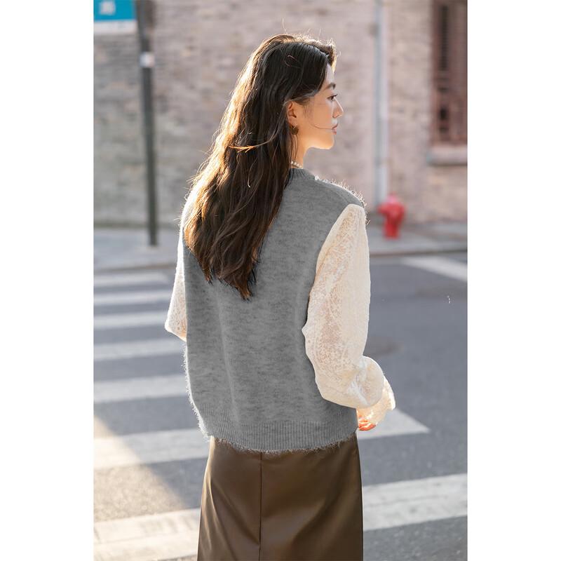 Mokana Lace Patchwork Knit Cardigan
