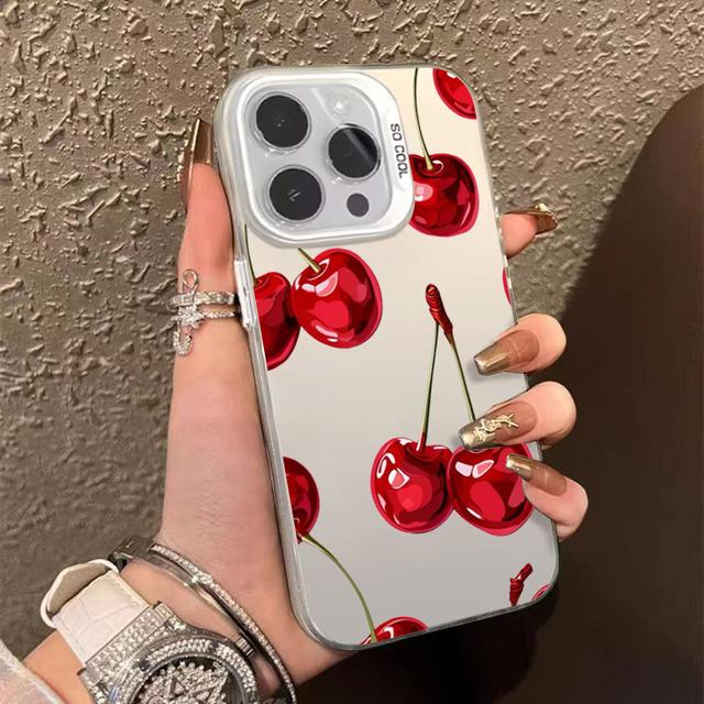 

17 16 15 14 13 12 11 Pro Чохол Червона Вишня Чохол для Телефону Для iPhone XS Max XR X 7 8 Plus 16E Протиударні Бамперні Чохли iPhone 16e кольору моря