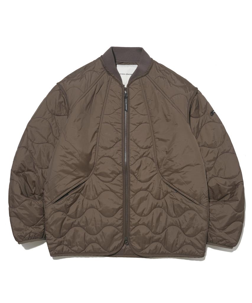 Physical Department Nylon Field Quilted Jacket Brown
