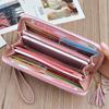 Fashion Geometric Women Wallets Phone Pocket Purse Card Holder Patchwork Women Long Burse CLE