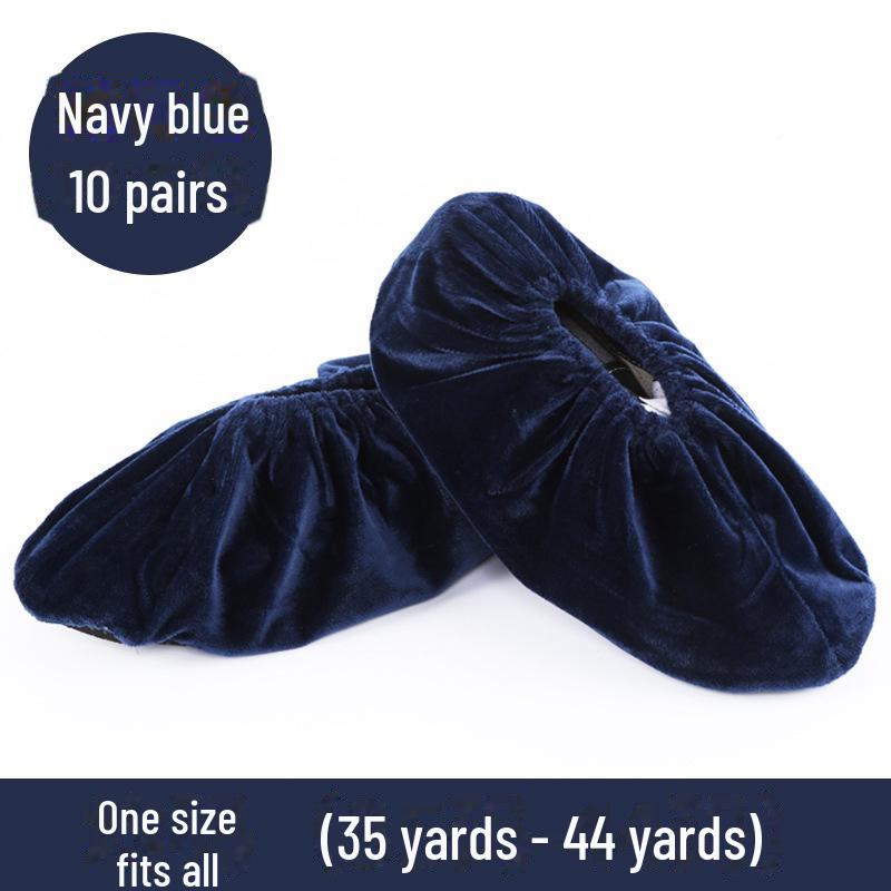 Durable Non-Slip Flannel Shoe Covers for Reusable Indoor Use - Ideal for Kids, Guests, and Students