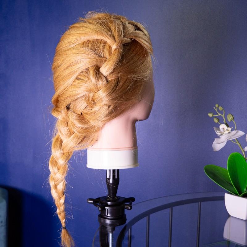 Манекен для причесок с натуральными волосами Hair Design Yoghi