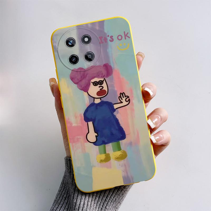 For OPPO Realme 11 4G Phone Case Cute Cat Cartoon Funny Dog Shell Soft Silicone Protection Back Cover For Realme11 RMX3636 Funda