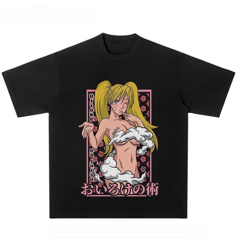 

Наруто 3D-принт Спираль Наруто Трансформация Американский уличный Винтажная футболка с коротким рукавом Тренд Свободная мужская и женская S