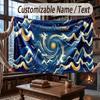 Octopus Sea Life Theme Throw Blanket Custom Name Text Personalized Blanket Soft Cozy Blanket for Home Sofa Bed