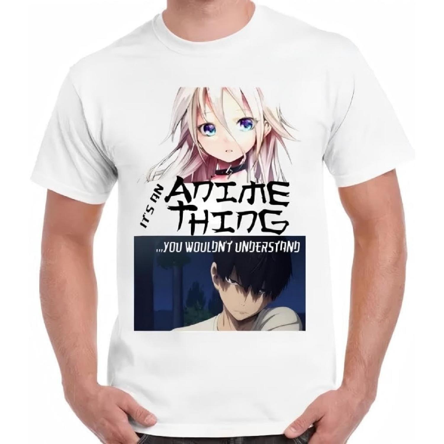 TIYDUQPE It s an Anime Thing You Understand Retro Manga Unisex T Shirt White S