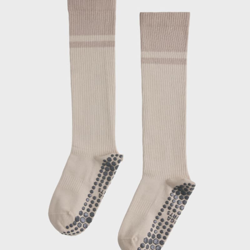 HUGDAY Yoga Two-Tone Striped High Socks