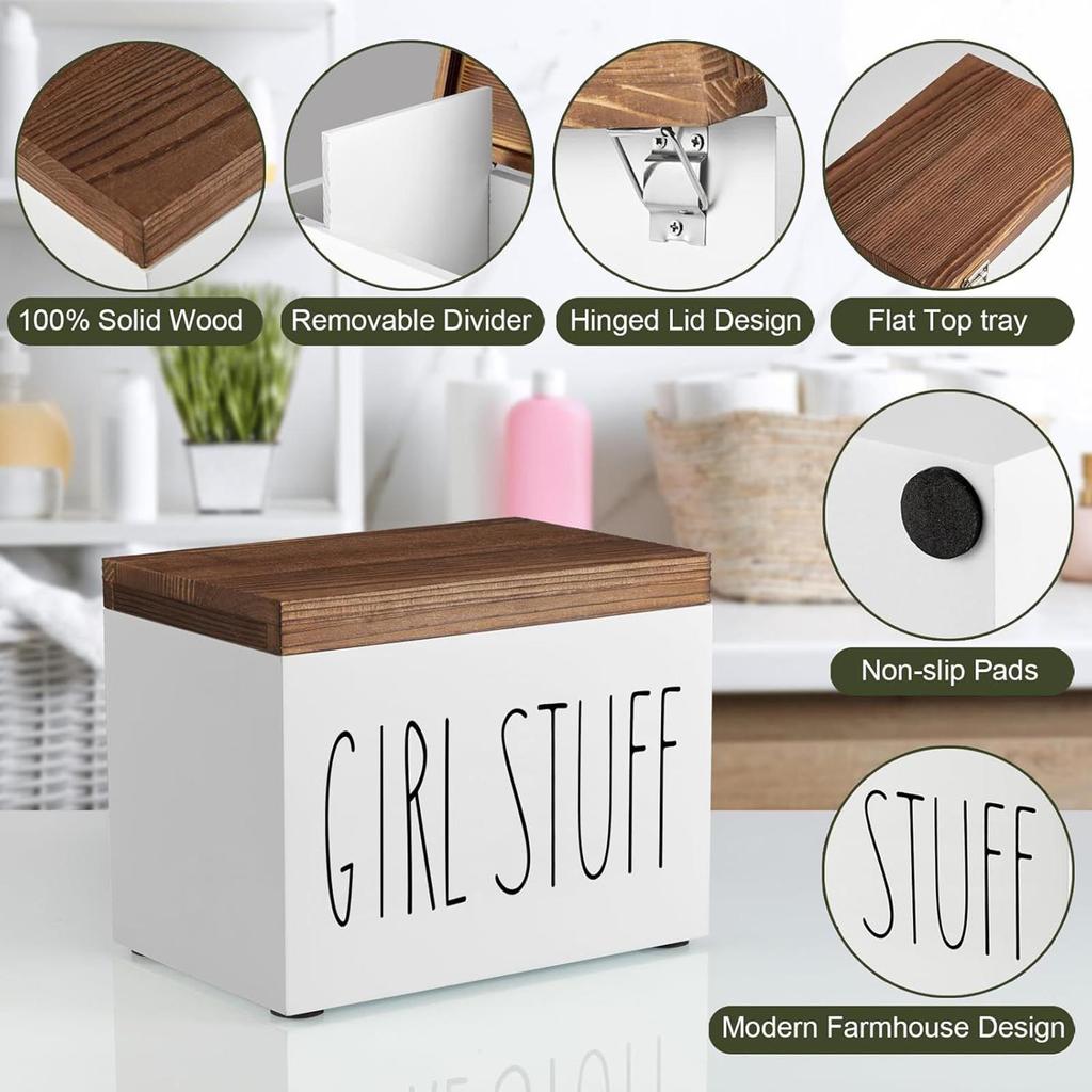Tampon Holder Feminine Stuff Organizer Case Sanitary Napkin Holder For Bathroom Shower Home Living Room Apartment Vanity