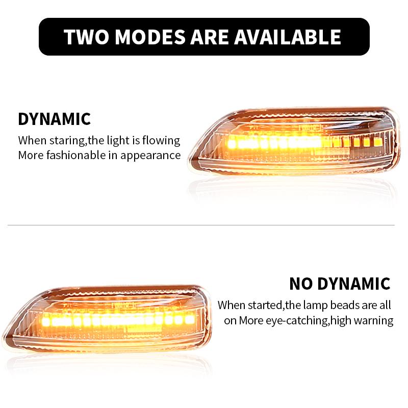 2 Stück LED Dynamische Seitenblinker Leuchte Für Volvo S60 V70 XC90 S80 XC70 OEM#30722641/34432641A Blinker Leuchte 12V