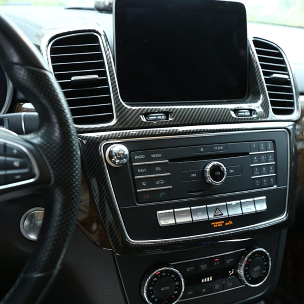 Carbon Fiber ABS Center Trim For Benz GL X164/GLE W166/GLS X166/ML W164 2013-19