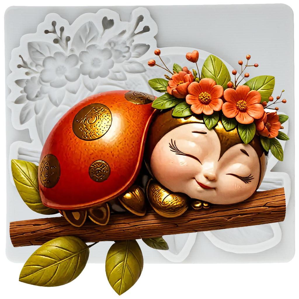 Insect Silicone Mold Worm Bee Ladybug Fondant Molds Cake Decorating Tools Theme Cake Dessert Decorated Chocolate Candy Mold