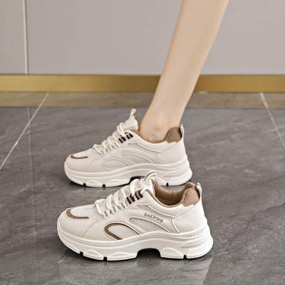 CRLAYDK Fashion Womens Walking Shoes Platform Chunky Sneakers Lace Up Casual Mesh Breathable Running Trendy Sports Tennis