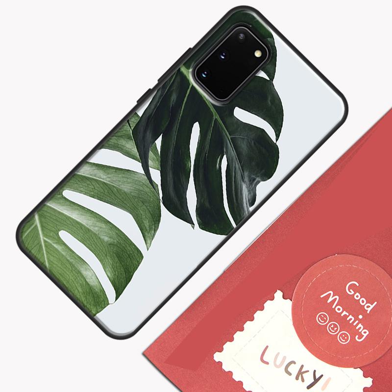 Leaves Monstera Green Phone Case For Samsung Galaxy S24 S26 Ultra S20 S21 S22 S23 S25 Plus S10 S25 FE Cover Shell