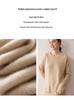 2025 Women's Cashmere Sweater - Round Neck, Osmanthus Stitch, Loose Fit, Curved Hem, Long Sleeve, Autumn/Winter Collection