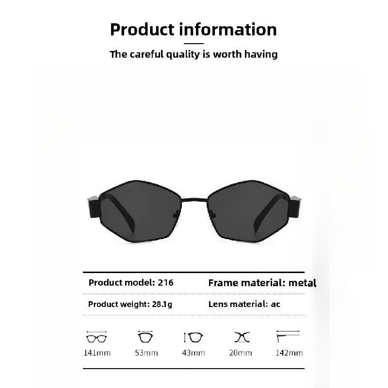Lunettes de mode polygonales unisexes adaptées pour l'extérieur et le quotidien design ajustable lunettes tendance