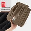 Men's Winter Corduroy Fleece-Lined Curved Leg Sweatpants