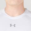 Under Armour Solid Color Logo Fitness Training Breathable Slim Fit Round Neck Short Sleeve T-Shirt Men Tops White 23500511-100