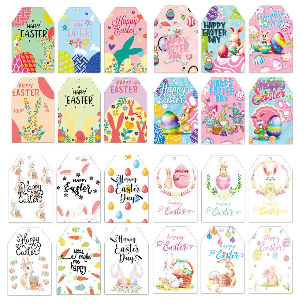 New Style, Easter Theme, Cute Bunny, Gift Box, Paper Tags, Party Decoration Pendant, Holiday Supplies