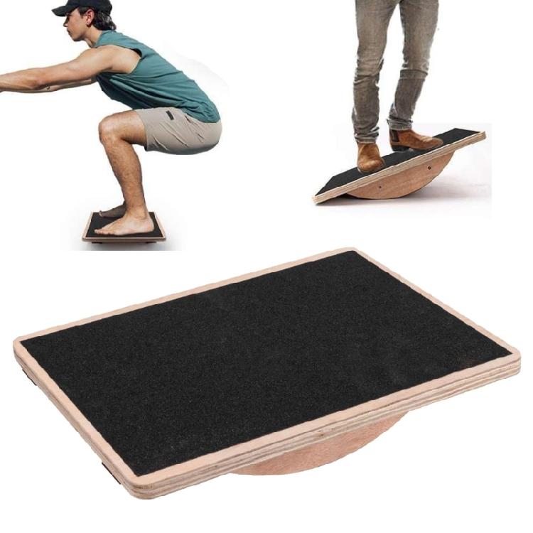 Holz Balance Board Wippbrett AntiRutsch Indoor Trainer Fitness Balance Board Balance Trainingsgerät Einfach zu bedienen