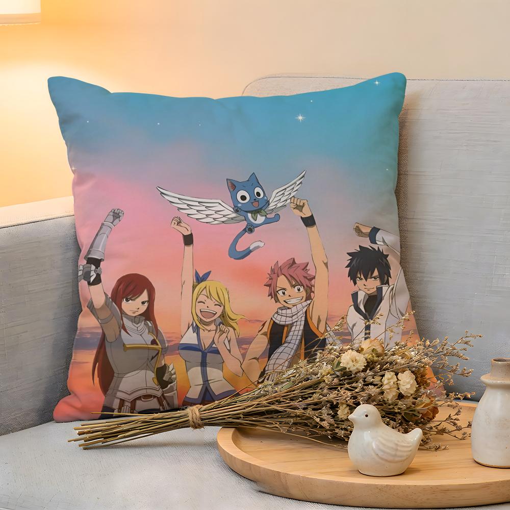 

Cushion Cover Linen SkinFriendly Soft Decorative Case For Sofa Home Decor Vintage Anime FFairy Tail Classic Pillow cover 30x30cm