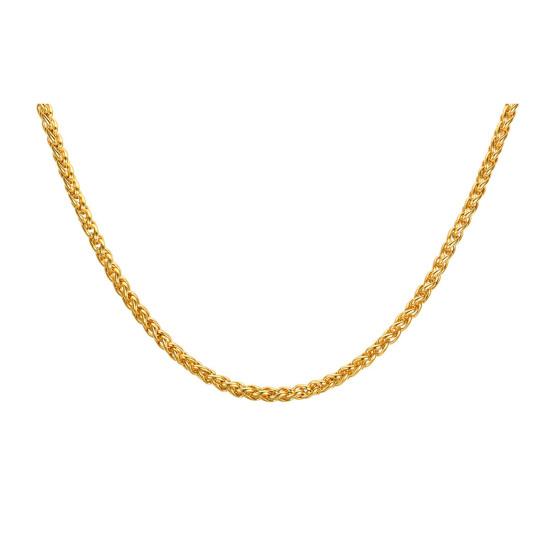 Collana a Catena di Grano per Uomo Tono Oro Argento Nero Catene di Grano 3mm Collana in Acciaio al Titanio per Uomo Ragazzo Regali di Compleanno