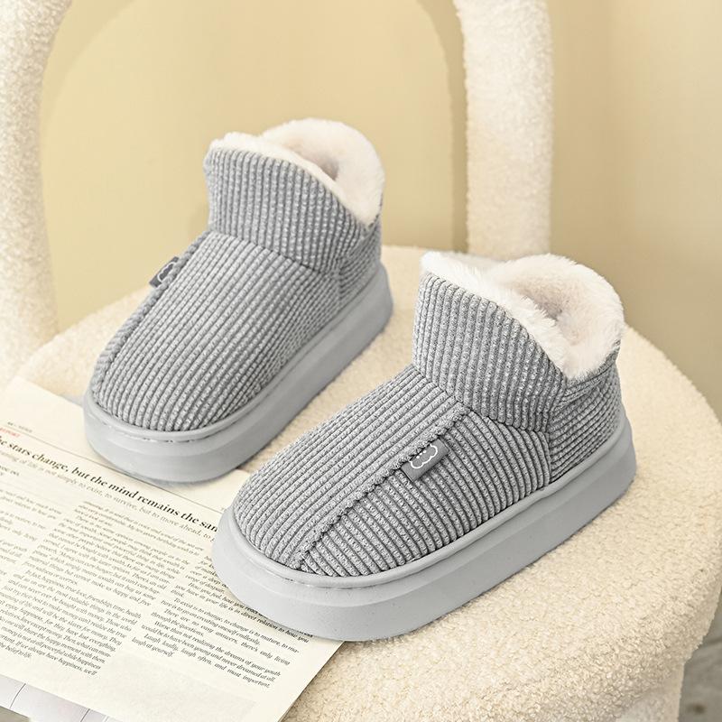 2024 Winter New Trend Velvet Women's Cotton Shoes, Korean Version of Fashion Thick Velvet Parent-child Snow Boots