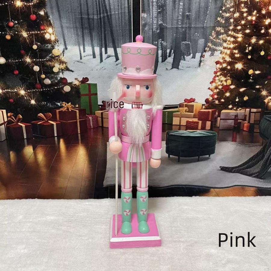 30CM Wooden Nutcracker Ornament for Christmas - Creative Home Decor