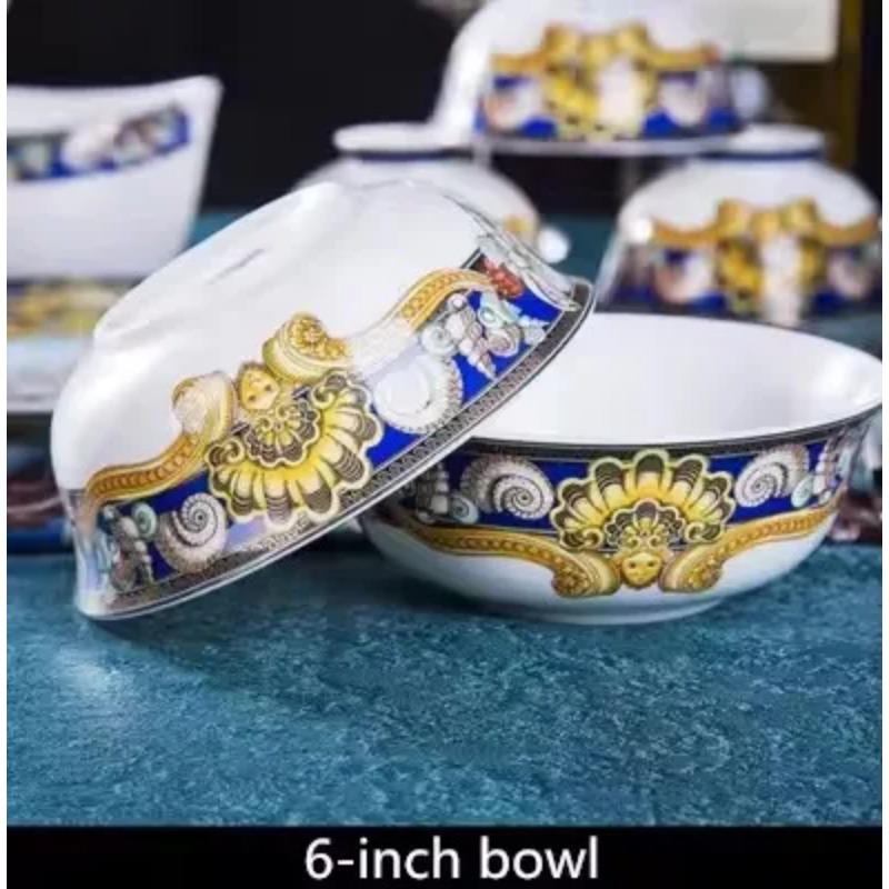 

Роскошная посуда из костяного фарфора «Синий океан», тарелки, западный клубный стиль, элитная, «Сердце моря», керамическая посуда, декоративная тарелка