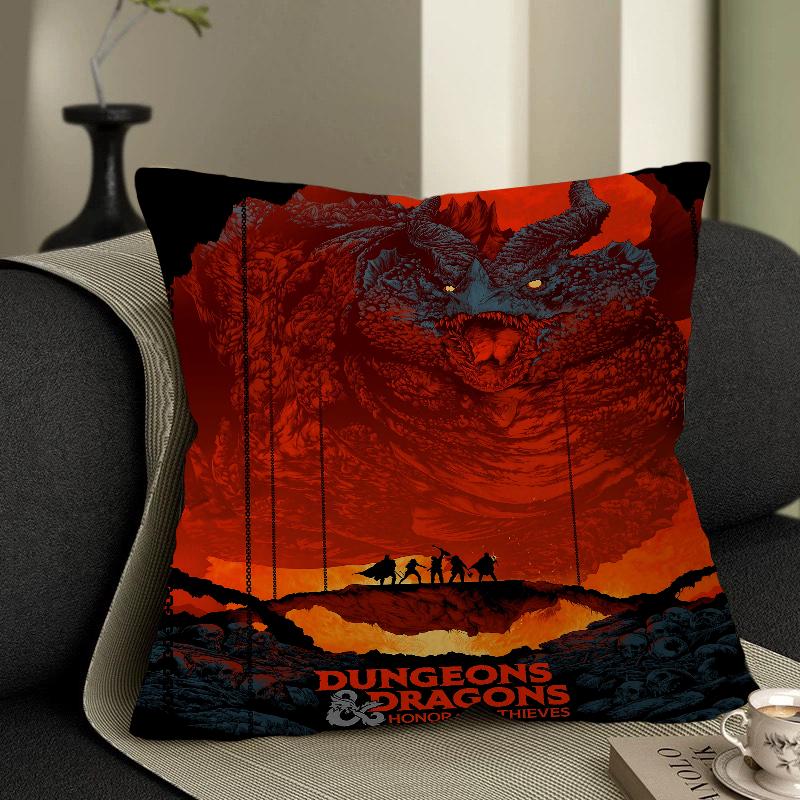 Game D-Dungeons And D-Dragons Cushion Cover Inches Farmhouse Decor Home Throw Pillow Covers For Couch Decorations