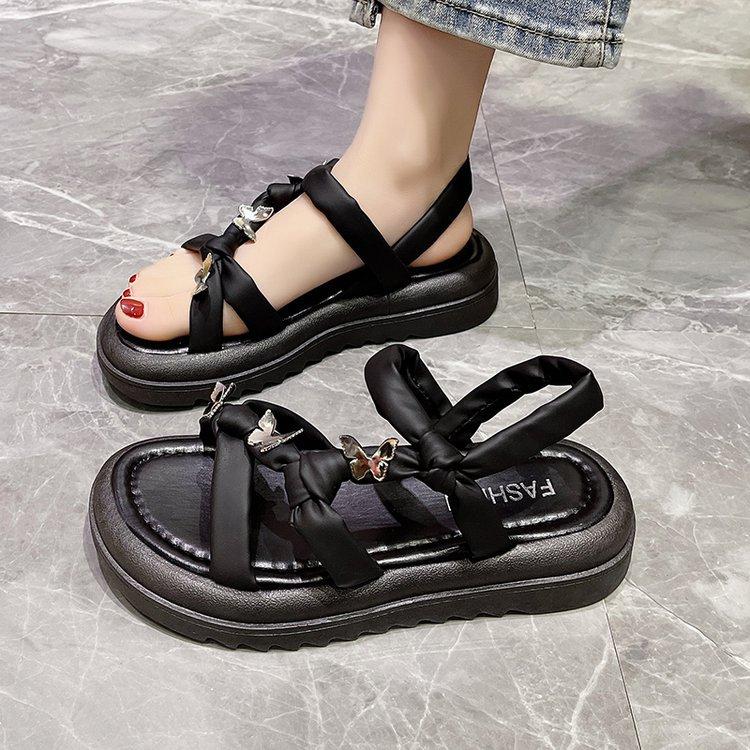 Gentle butterfly sandals women's summer new with skirt sandals fashion beach shoes